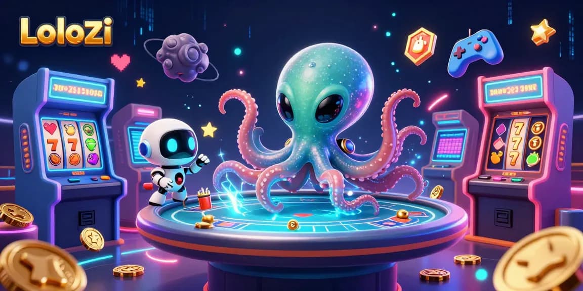 Lolozi offers an immersive 3D alien-themed poker experience with vibrant game elements.