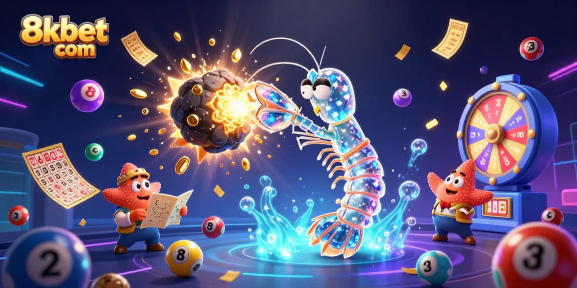 Experience the excitement of 8xbet com with dynamic casino-themed characters and vibrant gaming elements.