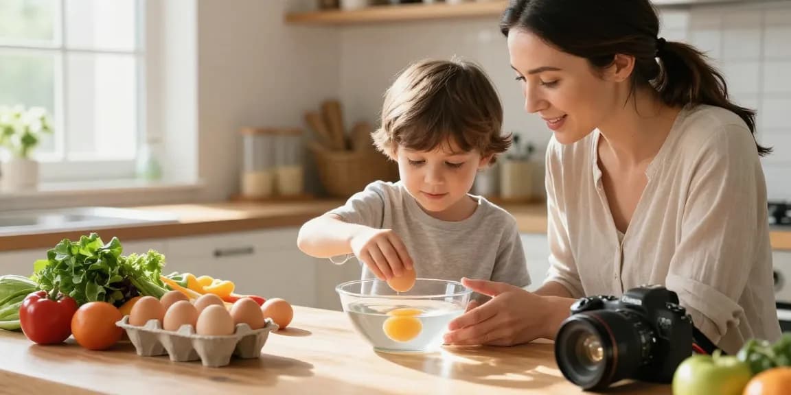 Melihat kesegaran telur dengan metode Egg Float Test di https://www.eggfloattest.com/contact bersama keluarga.