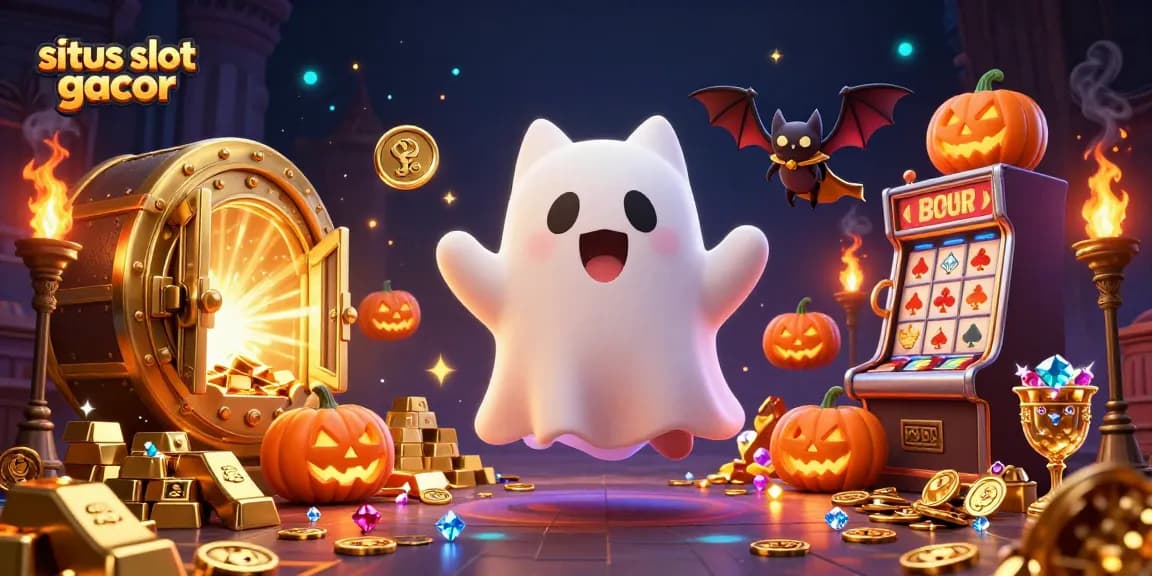 Spin the reels at situs slot gacor with a ghost cat and treasure-filled casino.