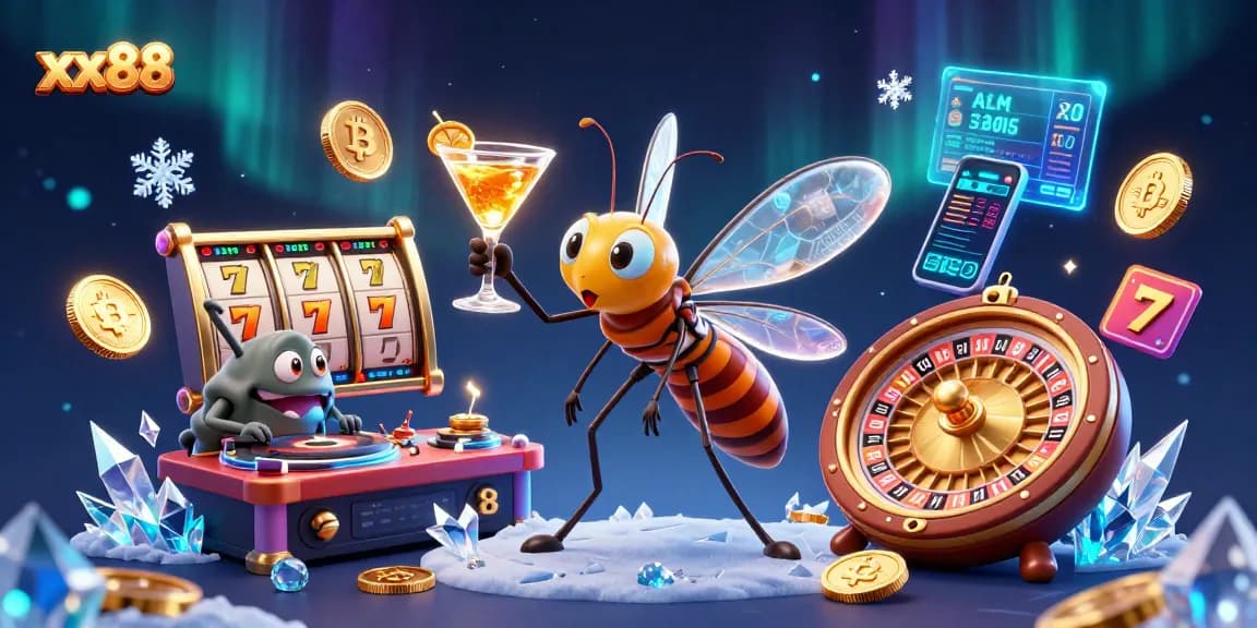 Engage with xx88's thrilling slots and casino excitement in this vibrant 3D illustration.