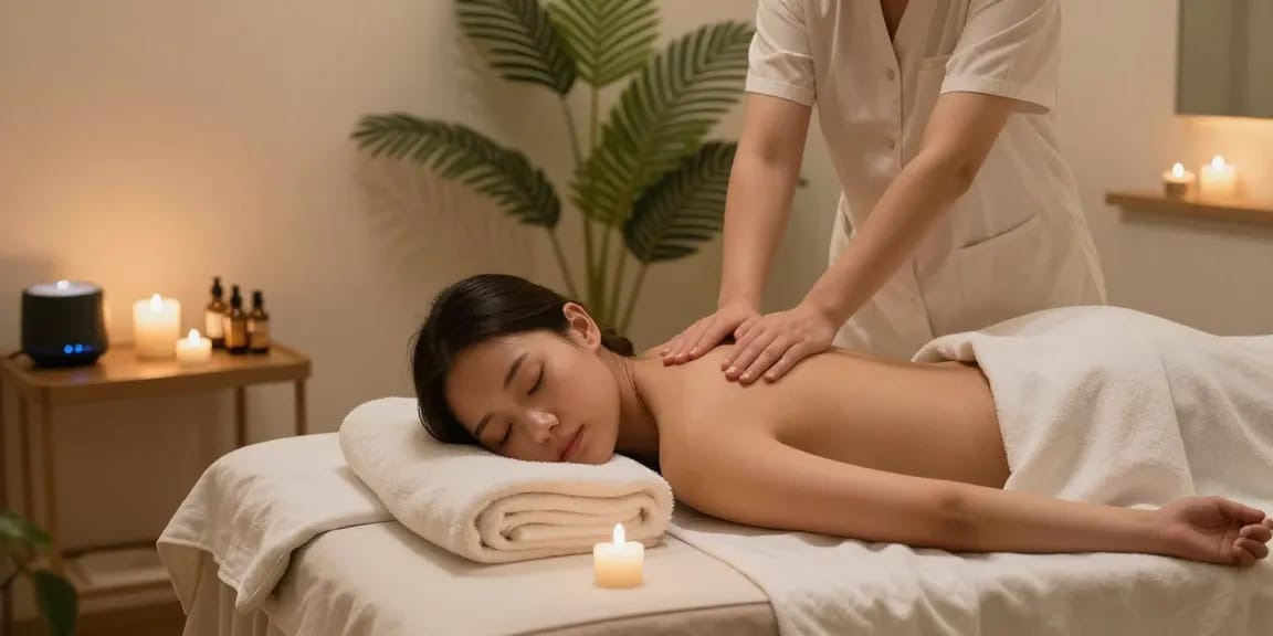 Experience a relaxing 파주op massage in a soothing spa ambiance.