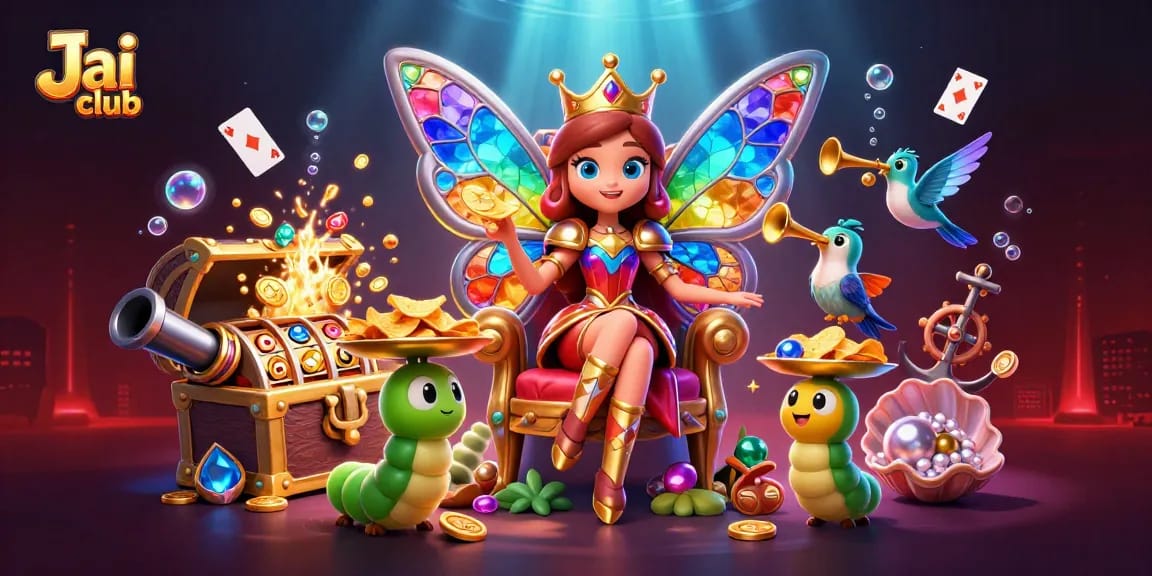 Experience thrilling gameplay at Jai club with colorful slot reels and engaging casino elements.