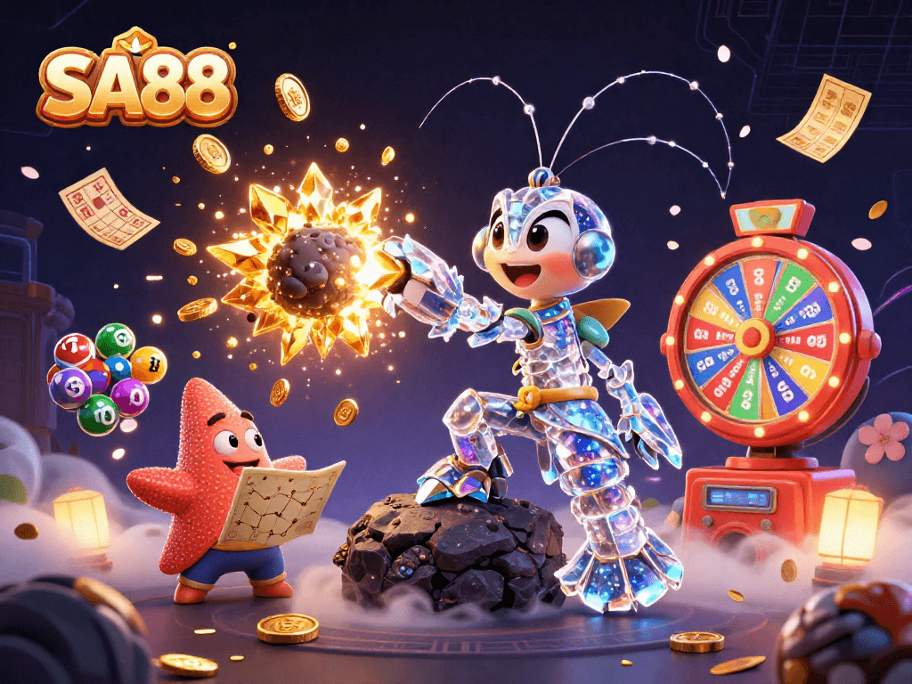 SA88 brings thrilling action with a galactic samurai mantis shrimp amid vibrant games and rewards.