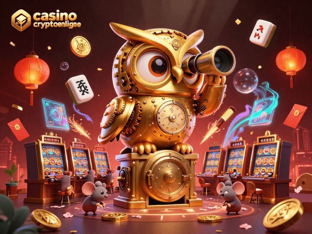 Jouez dans un casino crypto en ligne avec des éléments animés et immersifs, tels que des pièces de Bitcoin.
