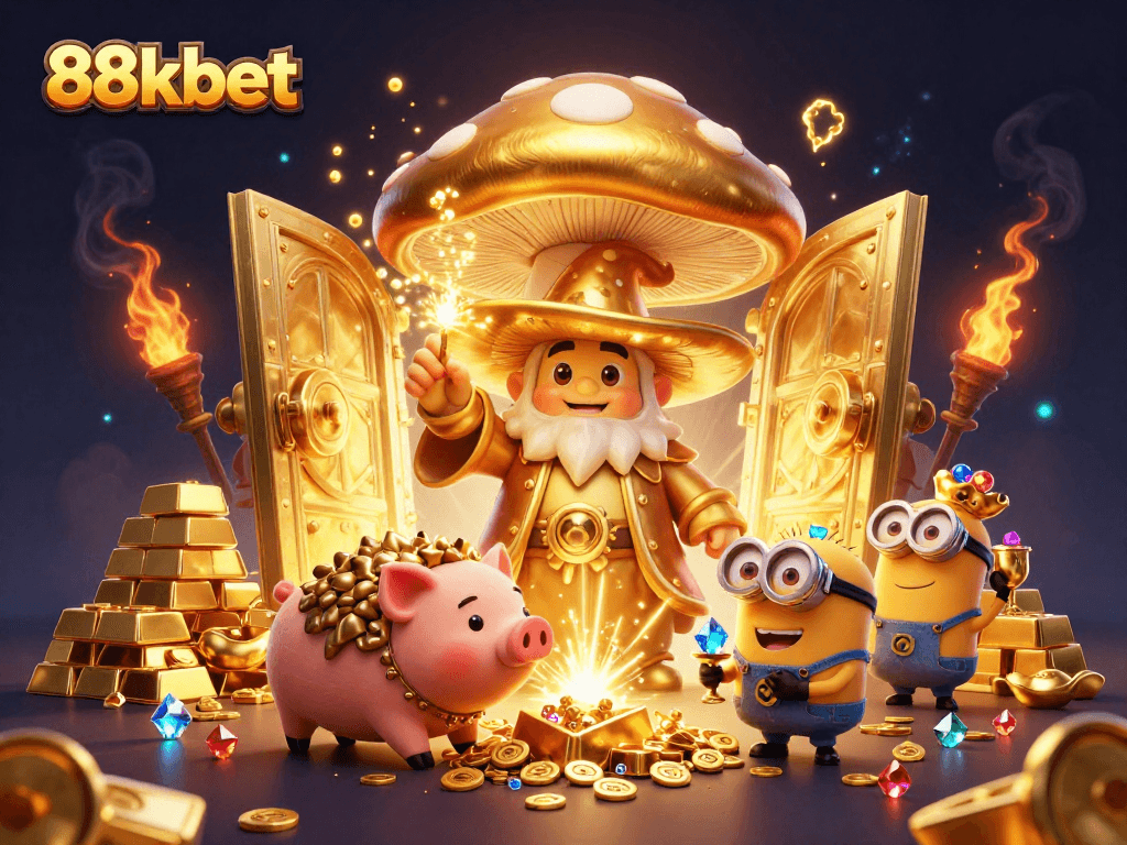 Experience the magic of 88kbet with fortune-seeking characters uncovering treasures.