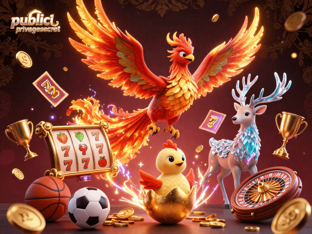 Engage with thrilling gameplay at publicprivatesecret featuring exciting slot reels, phoenix characters, and dynamic betting elements.