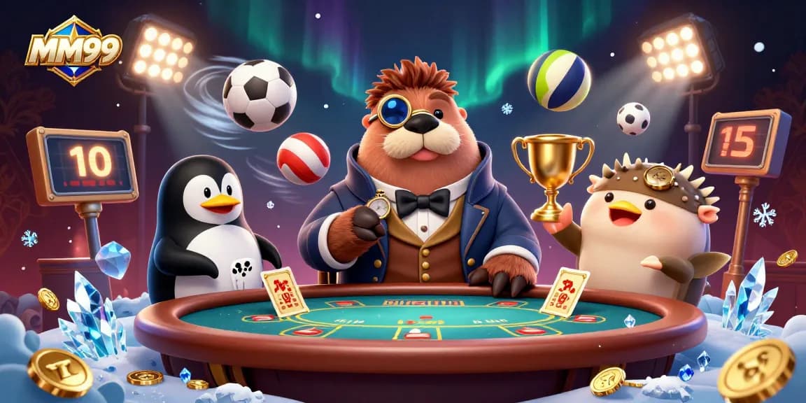Join the jolly walrus at MM99 for a fun underwater poker game with friends.