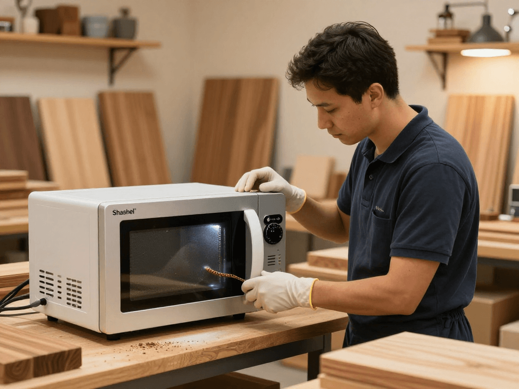Shashel's trusted providers eliminate woodworm quickly with professional microwave technology.