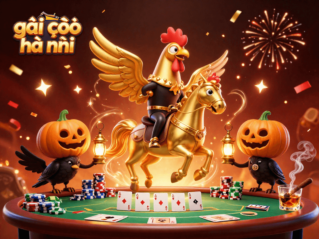 Engage in captivating gaming at "gái gọi hà nội" casino with vibrant poker action and festive elements.