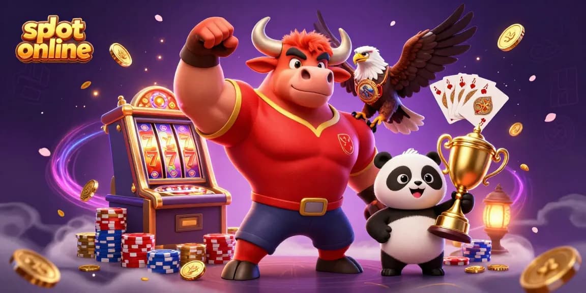 Engage with slot online experiences in this vibrant 3D casino illustration featuring animated characters.