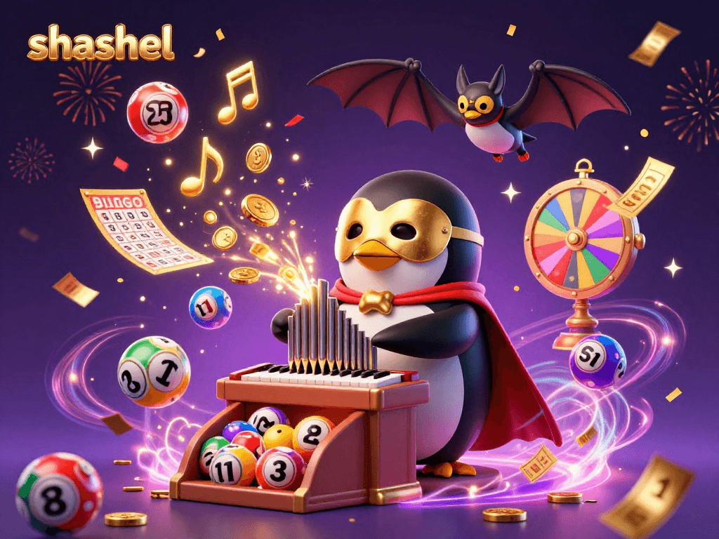 Experience thrilling gaming action with shashel's glamorous 3D world of lottery excitement.