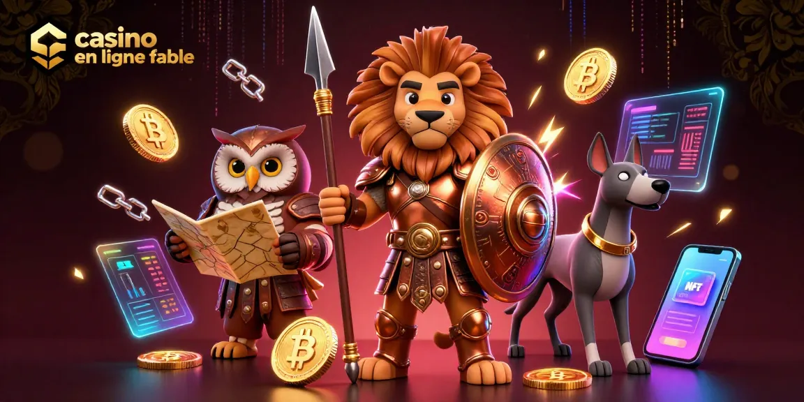 Découvrez la scène dynamique de casino en ligne fiable avec des personnages vibrant au milieu des pièces de crypto-monnaie.