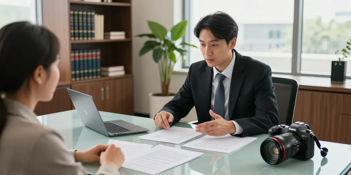 DUI lawyer Cherokee County GA consulting with a client in a modern office setting, fostering a professional and trustful environment.