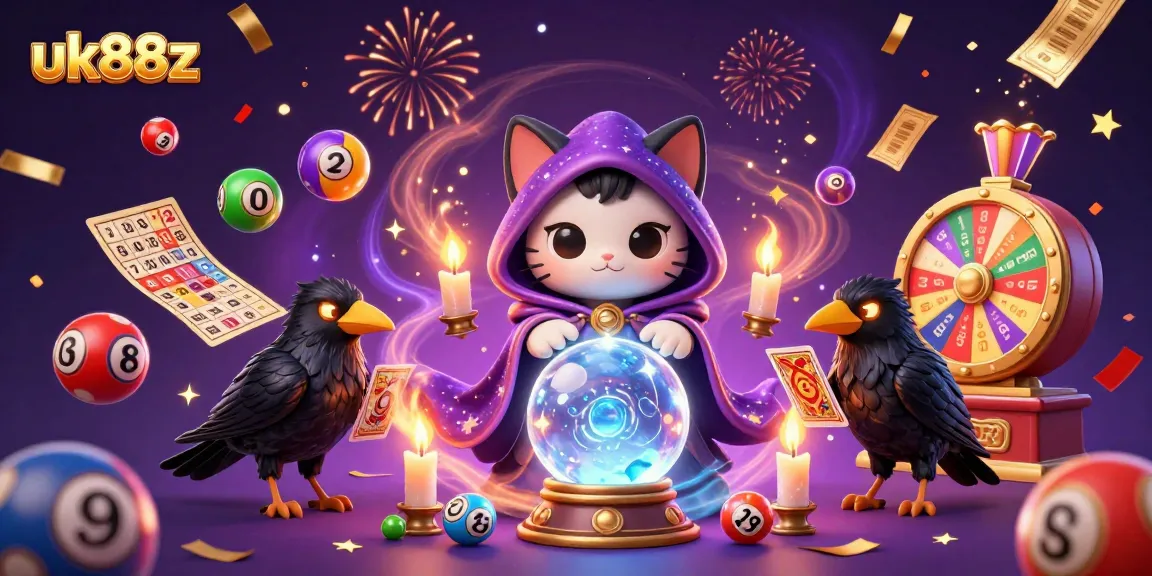 Engage in thrilling lottery excitement with uk88z's vibrant 3D cosmic illustration
