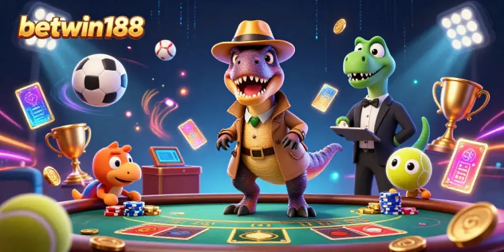 Gambaran canggih betwin188 dengan dinosaur sebagai penghitungan kartu di meja blackjack