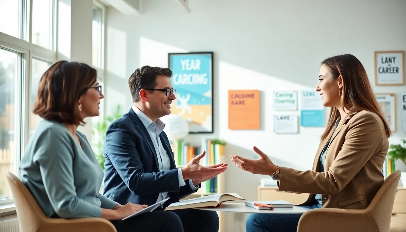 Engaging career coaching session illustrating the concept of career coaching in a supportive environment.