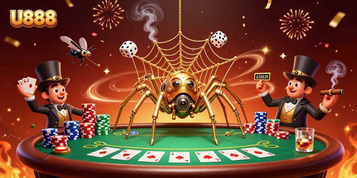 Win big at U888 with a lively steampunk scene of games, celebrating poker and dice action.