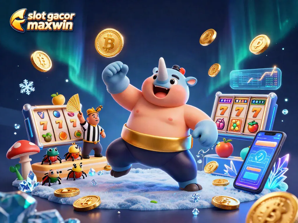 Putaran slot gacor maxwin dengan karakter unik dan simbol jackpot yang mengesankan.