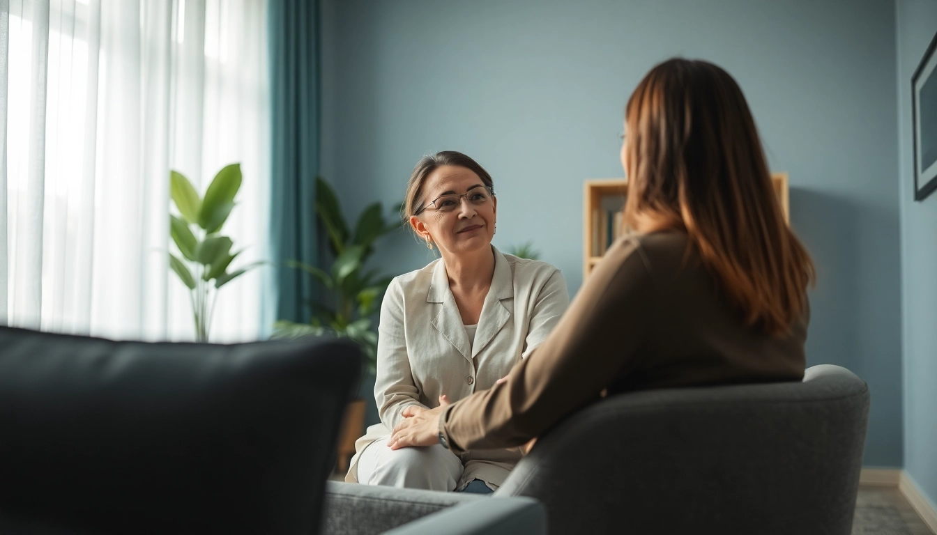 Engaged therapist offering support during a Trauma Therapy session in a calm setting.