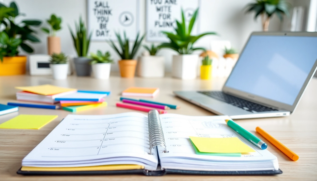 Plan Your Way, Instantly with an inspiring planner layout showcasing vibrant organization tools.