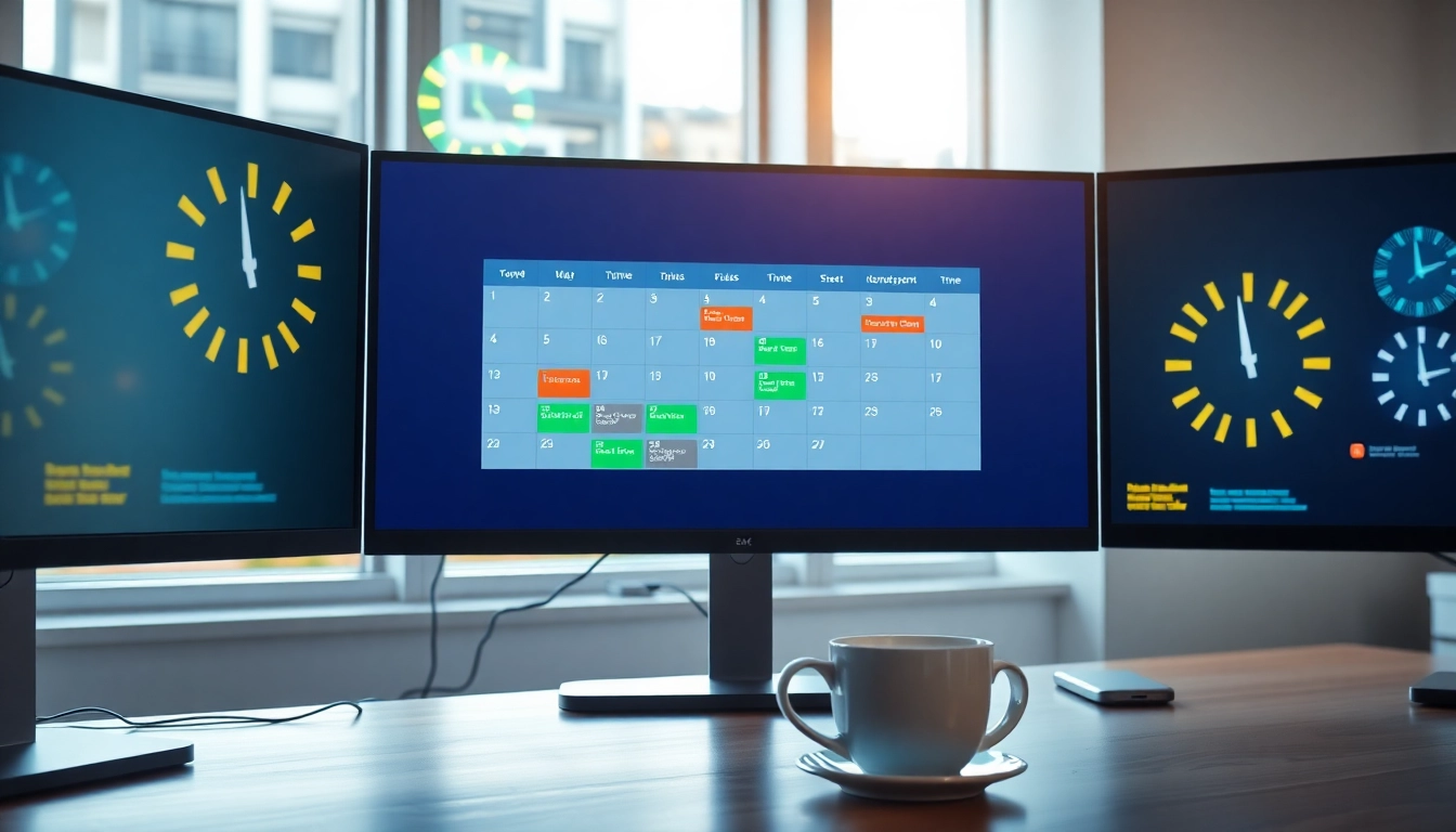 AI scheduling with time zones visualizes global coordination through an interactive digital interface.