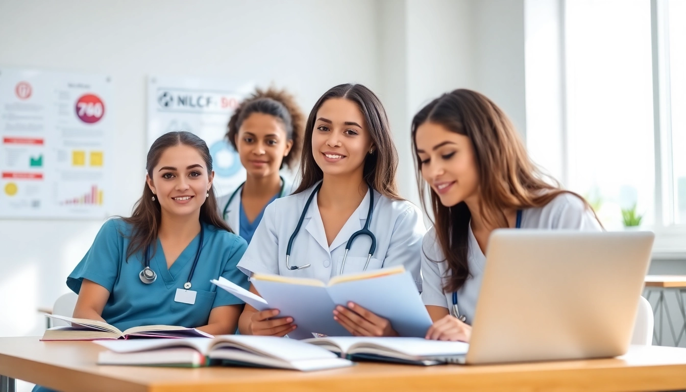 Students engaging in NCLEX prep at the Houston Trusted Nclex review center.