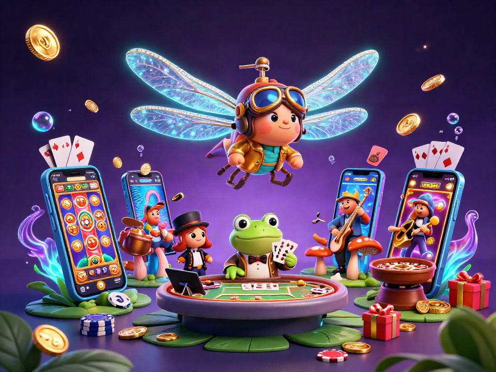 Engage with stunning necklaces while winning with vibrant casino visuals in an animated scene.