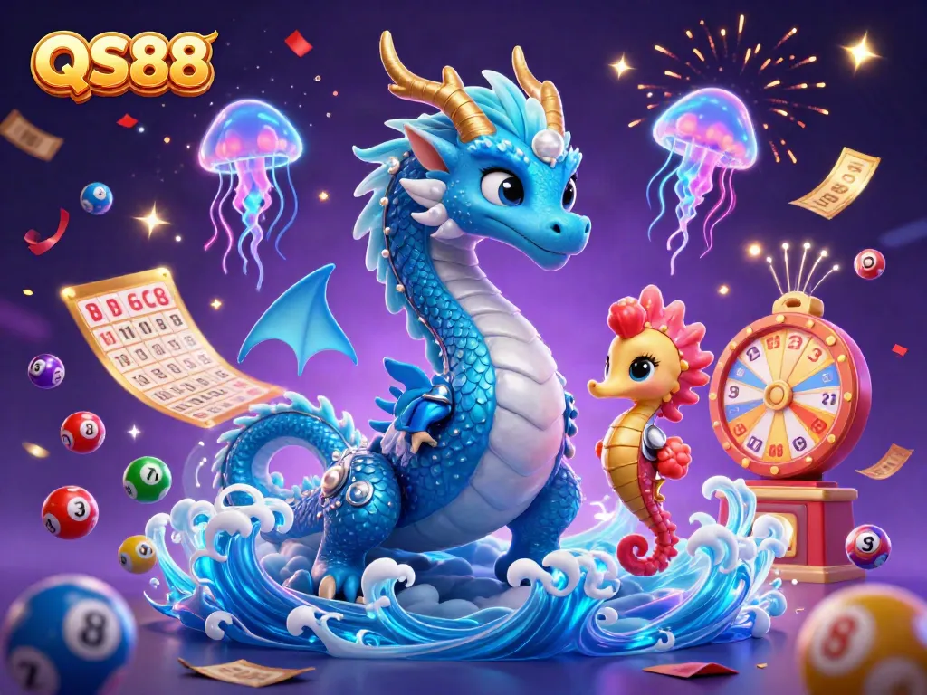 Experience thrilling gameplay with QS88, showcasing dynamic lottery balls and vibrant casino elements.
