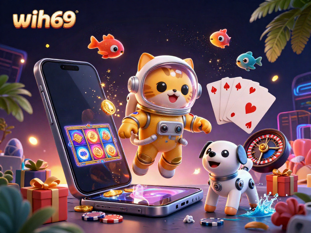 Menangkan permainan slot dengan wih69 sambil berinteraksi dengan lingkungan luar angkasa yang ceria.