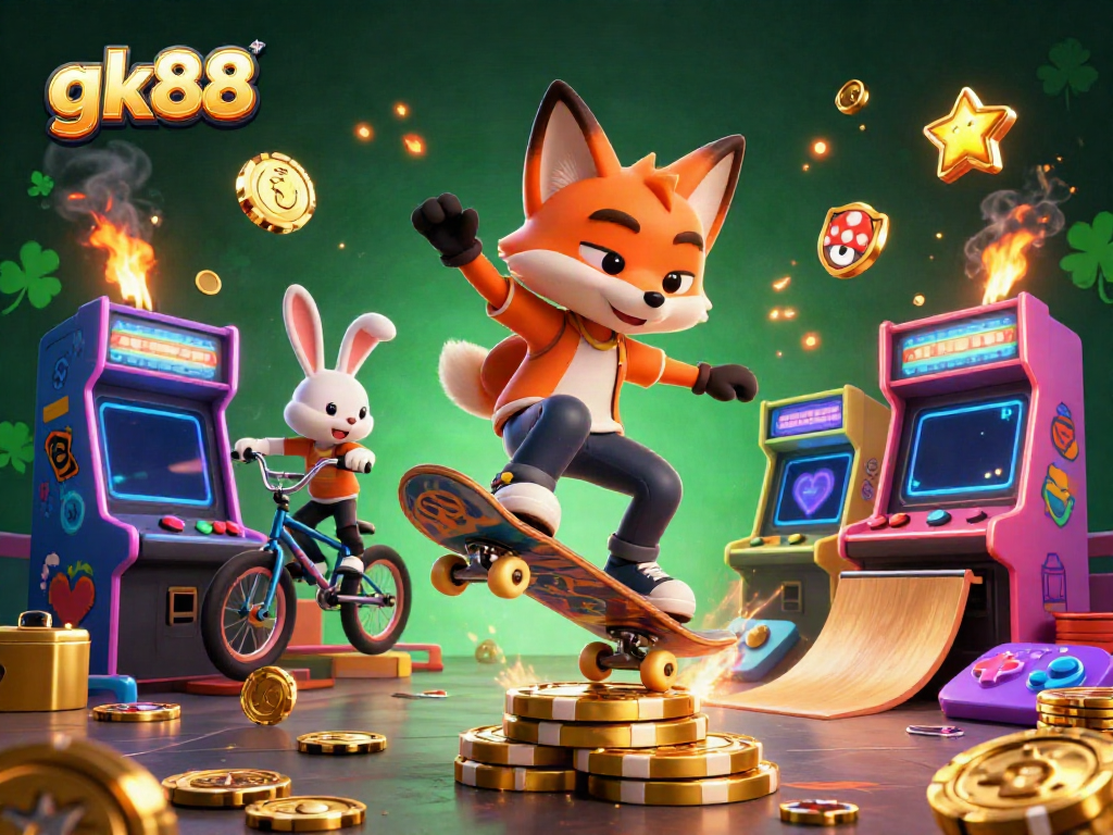 Engage in thrilling gaming with gk88 at a vibrant, dynamic casino setting.