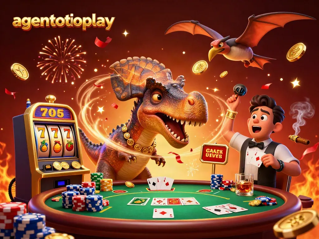 Experience excitement in agentotoplay with a pachycephalosaurus jackpot scene at a vibrant casino.