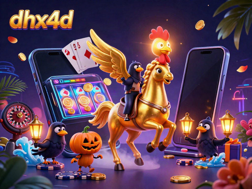 DHX4D menampilkan permainan slot dengan grafis menakjubkan dalam ilustrasi 3D yang kaya akan detail.