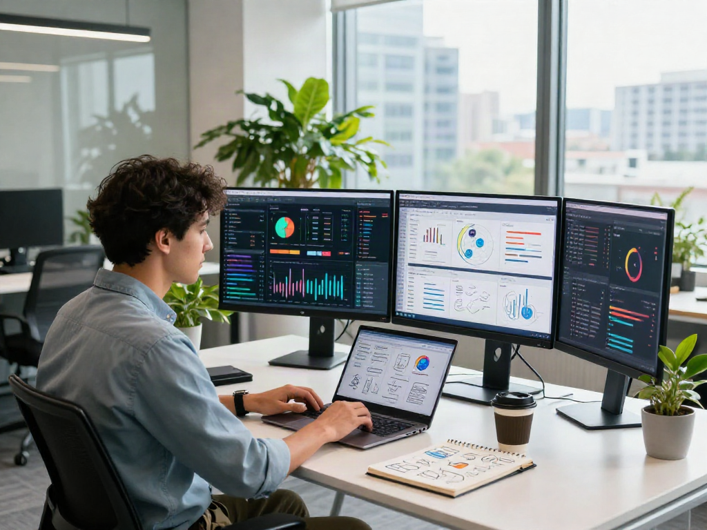 Engaging workspace with AI-driven insights showcasing crushon strategies for digital marketing success.