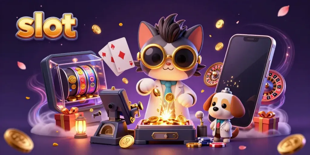 Experience an exciting slot game with golden coins and vibrant, dynamic gameplay.