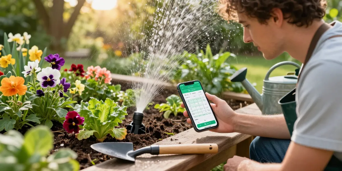 Rainpoint Irrigation Controllers in action, monitoring soil moisture for vibrant gardens.