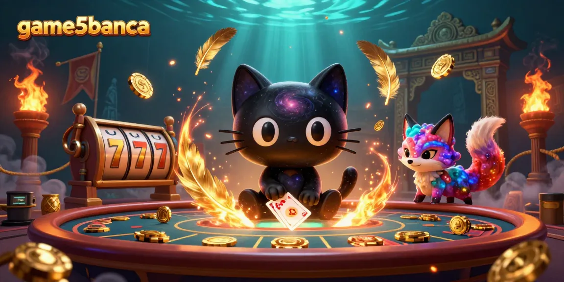 Engage in thrilling gameplay at game5banca with the colorful cosmic casino scene featuring unique character dynamics.