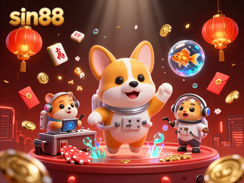 Experience winning strategies at sin88 with vibrant casino elements in a dynamic illustration.